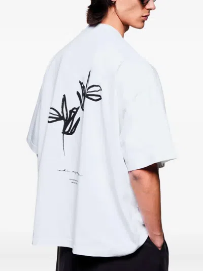 Mki Miyuki Zoku Floral-print T-shirt In White