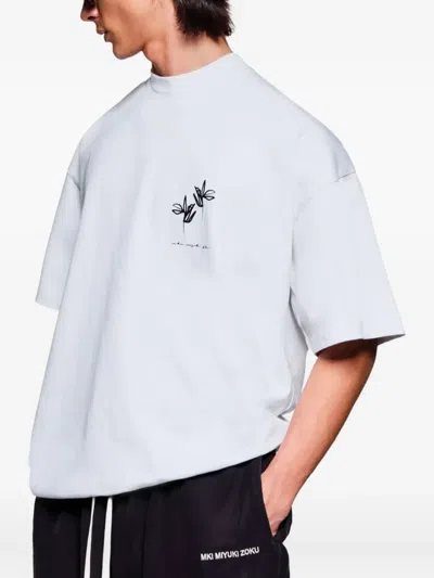 Mki Miyuki Zoku Floral-print T-shirt In White