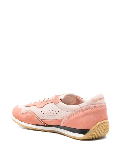 Lemargo Perforated Suede-leather Sneakers In Pink