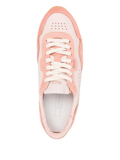 Lemargo Perforated Suede-leather Sneakers In Pink