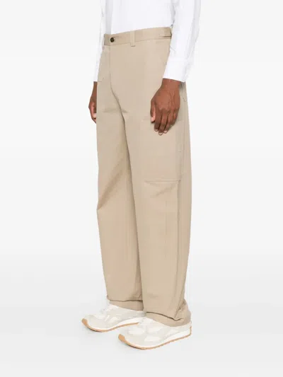 Givenchy Wide-leg Cotton-canvas Cargo Trousers In Neutral