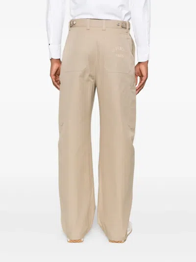 Givenchy Wide-leg Cotton-canvas Cargo Trousers In Neutral