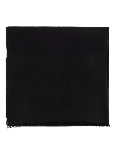 Isabel Marant Frayed-edge Cashmere Scarf In Black