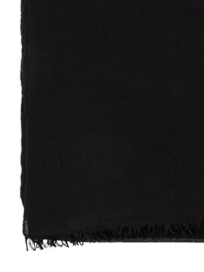Isabel Marant Frayed-edge Cashmere Scarf In Black