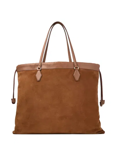 Jimmy Choo Drawstring Suede Tote Bag