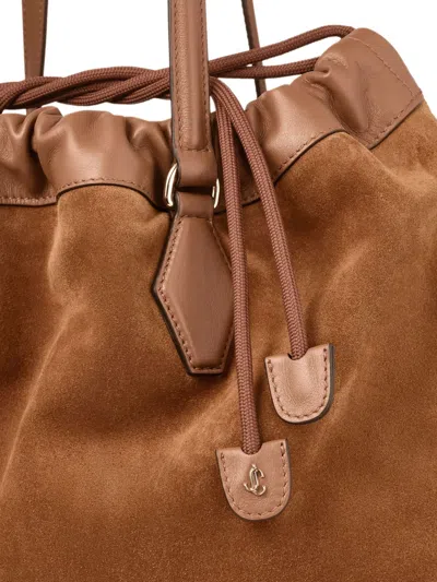 Jimmy Choo Drawstring Suede Tote Bag