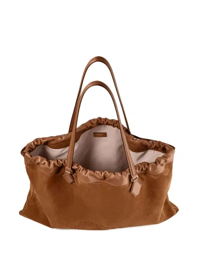 Jimmy Choo Drawstring Suede Tote Bag