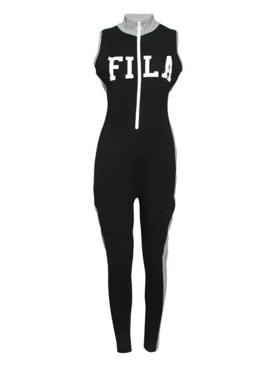 Pre-owned Fila Logo Zip-up Jumpsuit