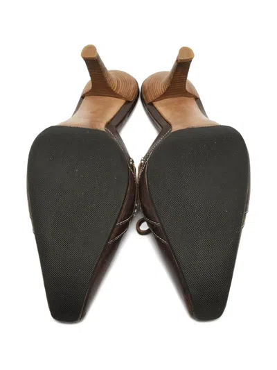 Pre-owned Tod's Vintage 100mm Leather Bow Mules