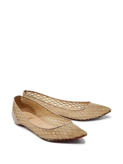 Pre-owned Christian Louboutin Mesh Pointed Flats