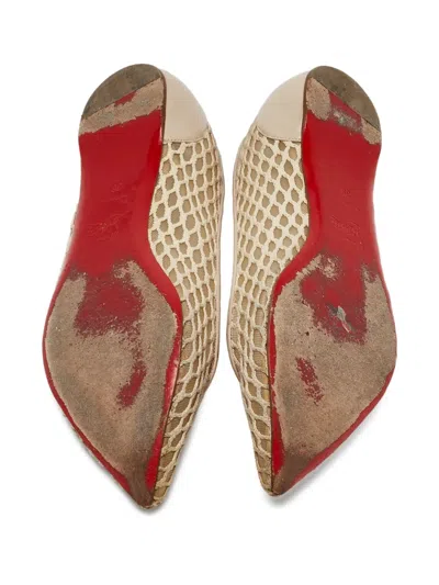 Pre-owned Christian Louboutin Mesh Pointed Flats