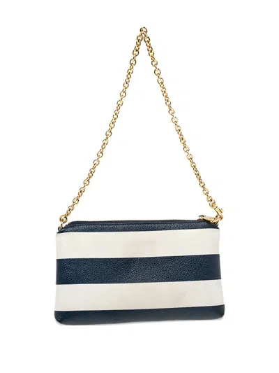 Pre-owned Dolce & Gabbana Striped Leather Chain-strap Shoulder Bag