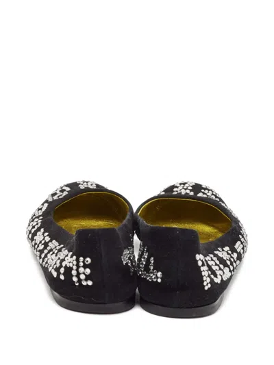 Pre-owned Giuseppe Zanotti Vintage Crystal-embellished Ballet Flats