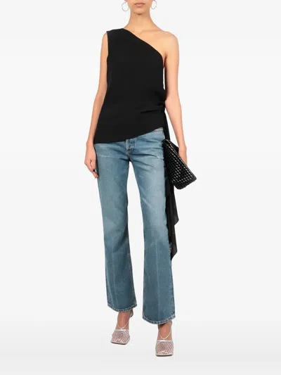 Givenchy One-shoulder Laser-cut Top In Black