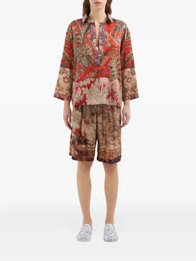 Pierre-louis Mascia Paisley-panelled Shirt