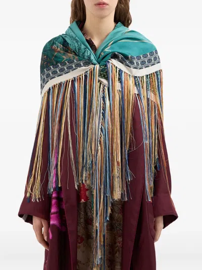 Pierre-louis Mascia Multi-color Patterned Silk Shawl In Multi