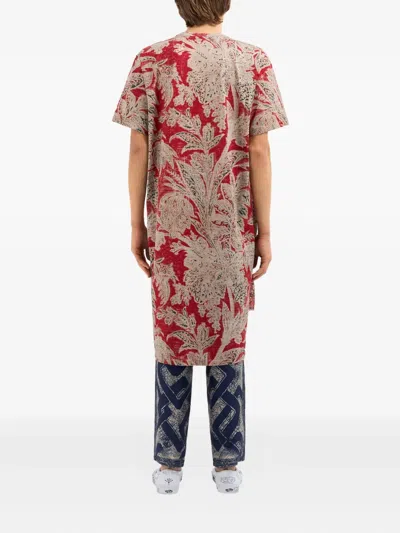Pierre-louis Mascia Patchwork-print T-shirt In Red