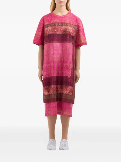 Pierre-louis Mascia Paisley-print T-shirt Dress In Pink