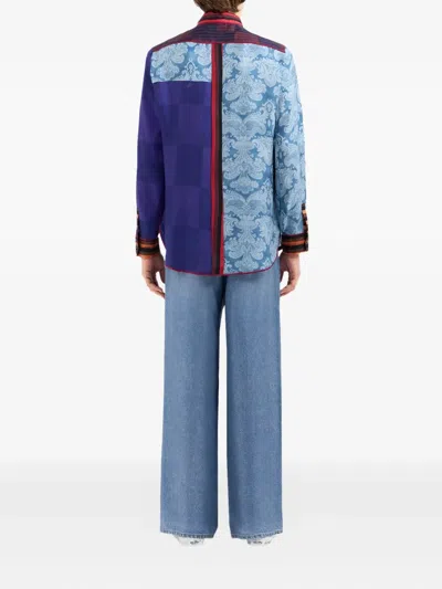 Pierre-louis Mascia Paisley-print Shirt In Blue