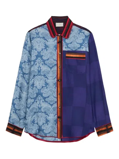 Pierre-louis Mascia Paisley-print Shirt In Blue