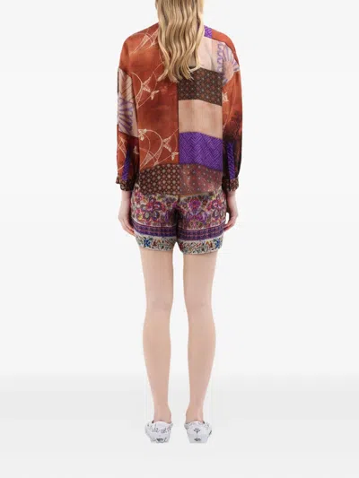 Pierre-louis Mascia Patchwork-print Shirt In Multi