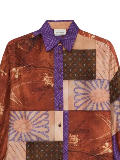 Pierre-louis Mascia Patchwork-print Shirt In Multi