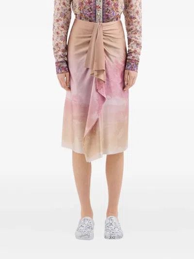 Pierre-louis Mascia Adastrgum Draped Skirt In Multi