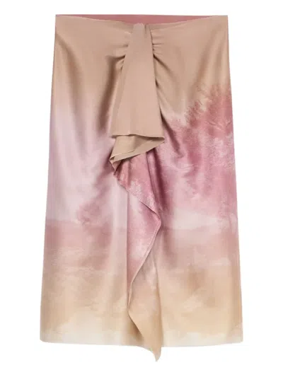 Pierre-louis Mascia Adastrgum Draped Skirt In Multi