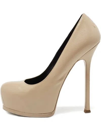 Pre-owned Saint Laurent 140mm Platform High-heel Pumps