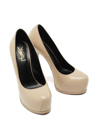 Pre-owned Saint Laurent 140mm Platform High-heel Pumps