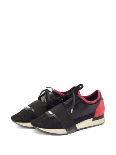 Pre-owned Balenciaga Leather Mesh Sneakers