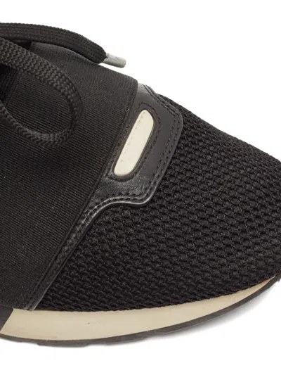 Pre-owned Balenciaga Leather Mesh Sneakers