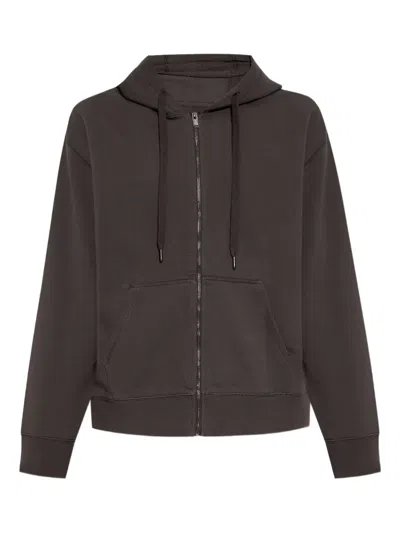 Zadig & Voltaire Sacha Skull-print Zip-up Hoodie In Gray