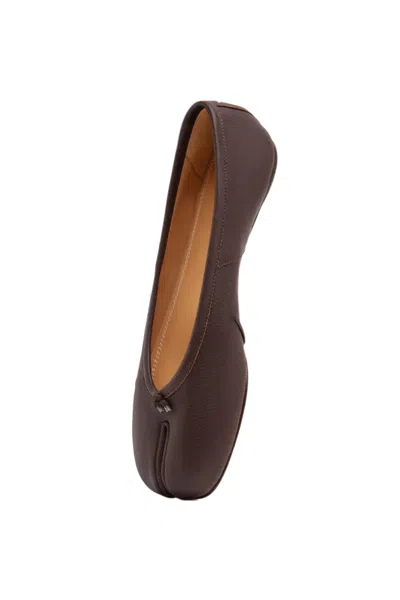 Maison Margiela New Round Toe Ballerina With Stitch Detailing