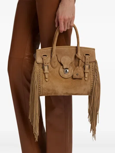 Ralph Lauren Small Ricky 27 Fringed Leather Tote Bag