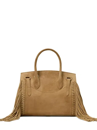 Ralph Lauren Small Ricky 27 Fringed Leather Tote Bag
