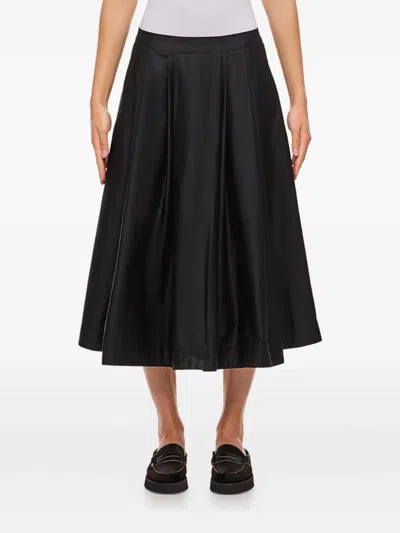 Casey Casey Anarchic Pleated Midi Skirt In Black