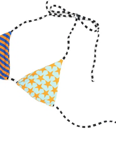 Niihai Triangle Star-print Bikini Top