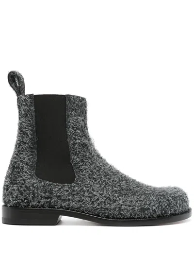 Loewe Campo Chelsea Boot In Brushed Suede In Black