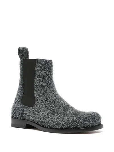 Loewe Campo Chelsea Boot In Brushed Suede In Black