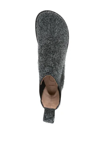Loewe Campo Chelsea Boot In Brushed Suede In Black