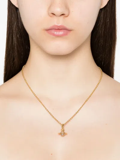 Vivienne Westwood Orb-pendant Chain Necklace In Gold