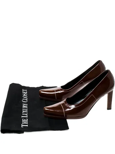 Pre-owned Prada Patent Leather Square Toe Pumps
