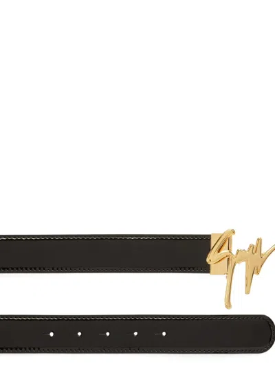 Giuseppe Zanotti Giuseppe Leather Belt In Black