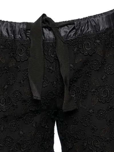 Pre-owned Moncler Floral-appliqué Cotton Shorts