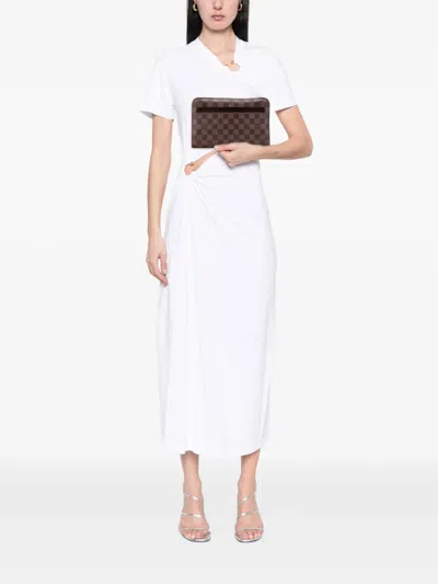 Pre-owned Louis Vuitton 2000 Damier Ebene Saint Louis Pochette Clutch Bag