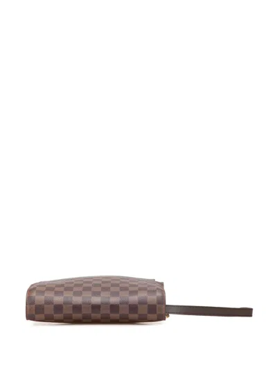 Pre-owned Louis Vuitton 2000 Damier Ebene Saint Louis Pochette Clutch Bag