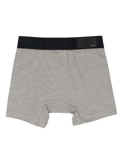 Amiri Logo-waistband Boxers In Gray