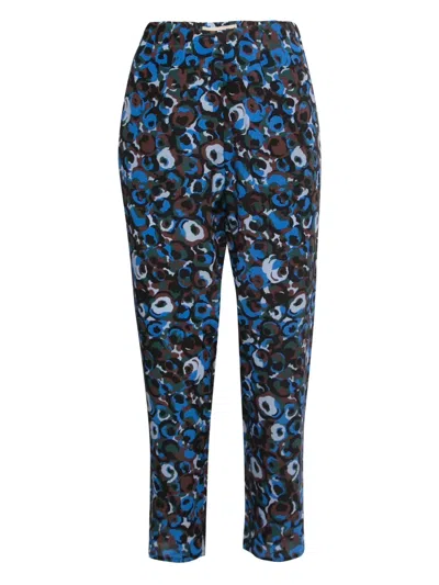Pre-owned Marni Abstract-print Silk Trousers