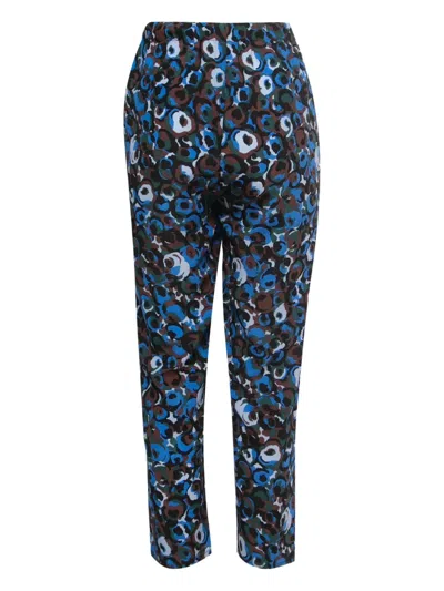 Pre-owned Marni Abstract-print Silk Trousers